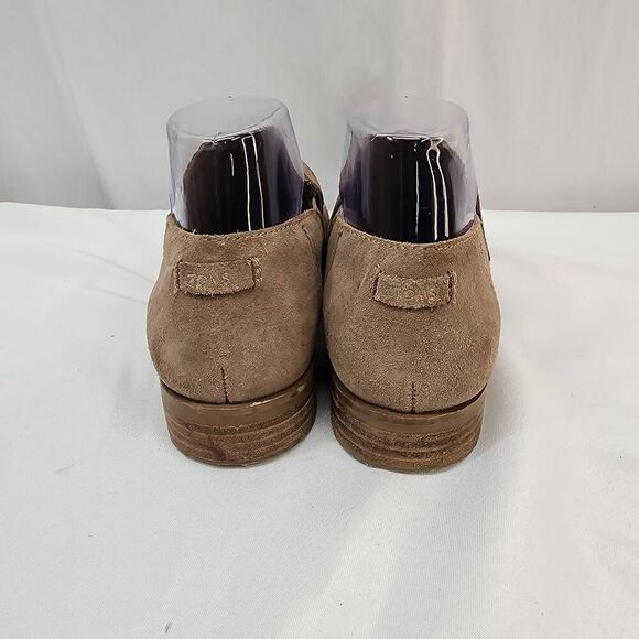 Toms Size 8 Shaye low ankle bootie in dusty gold suede western - Picture 4 of 9